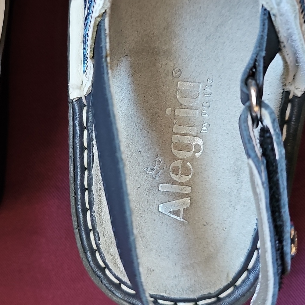 Alegria Women's Blue Sandals. Leather Uppers And Lining. Eu 39 Us 8 - Picture 3 of 4